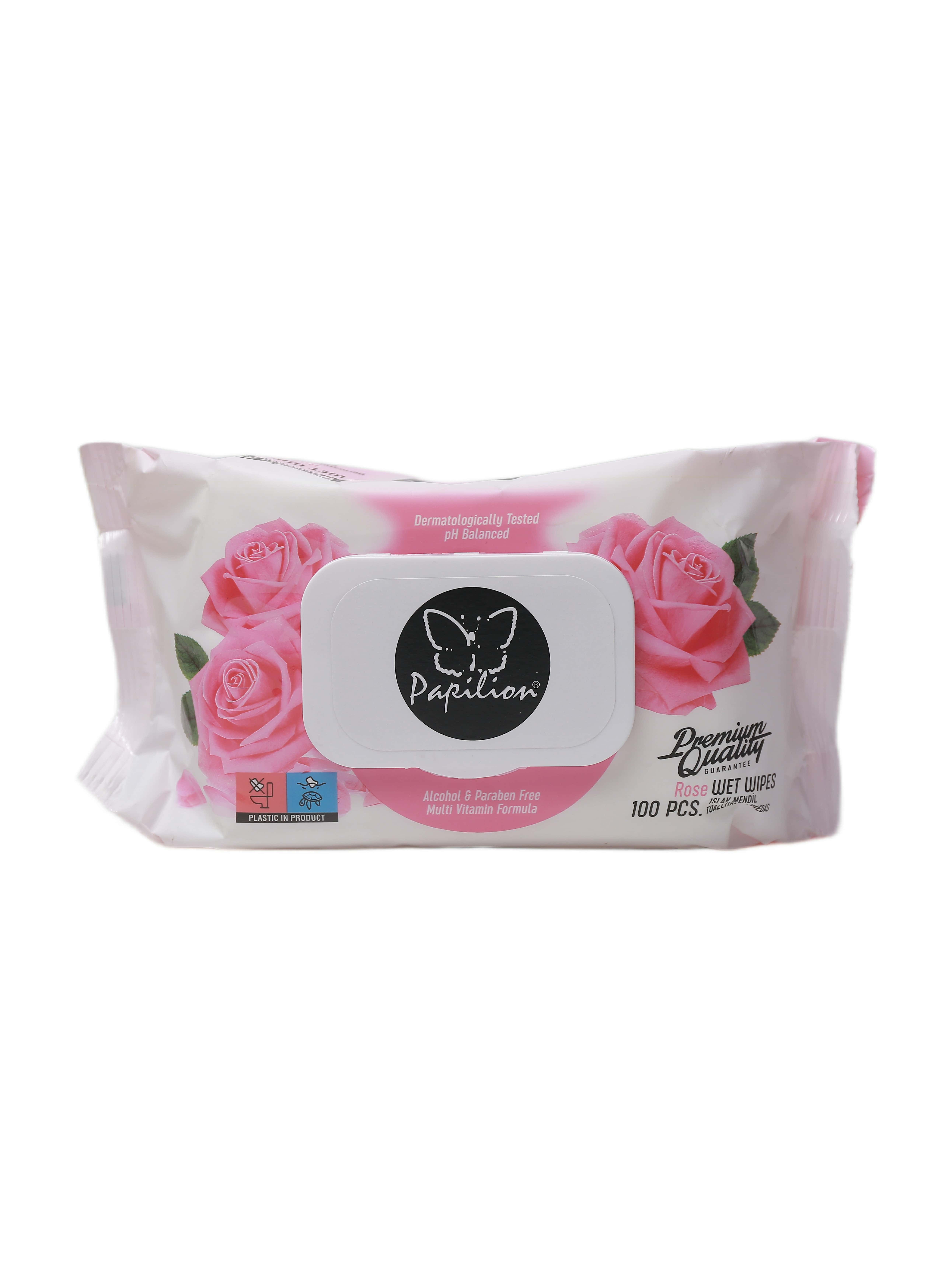 "Papilion" Roza ysly çygly süpürgiçler 100sany (8692857014099)