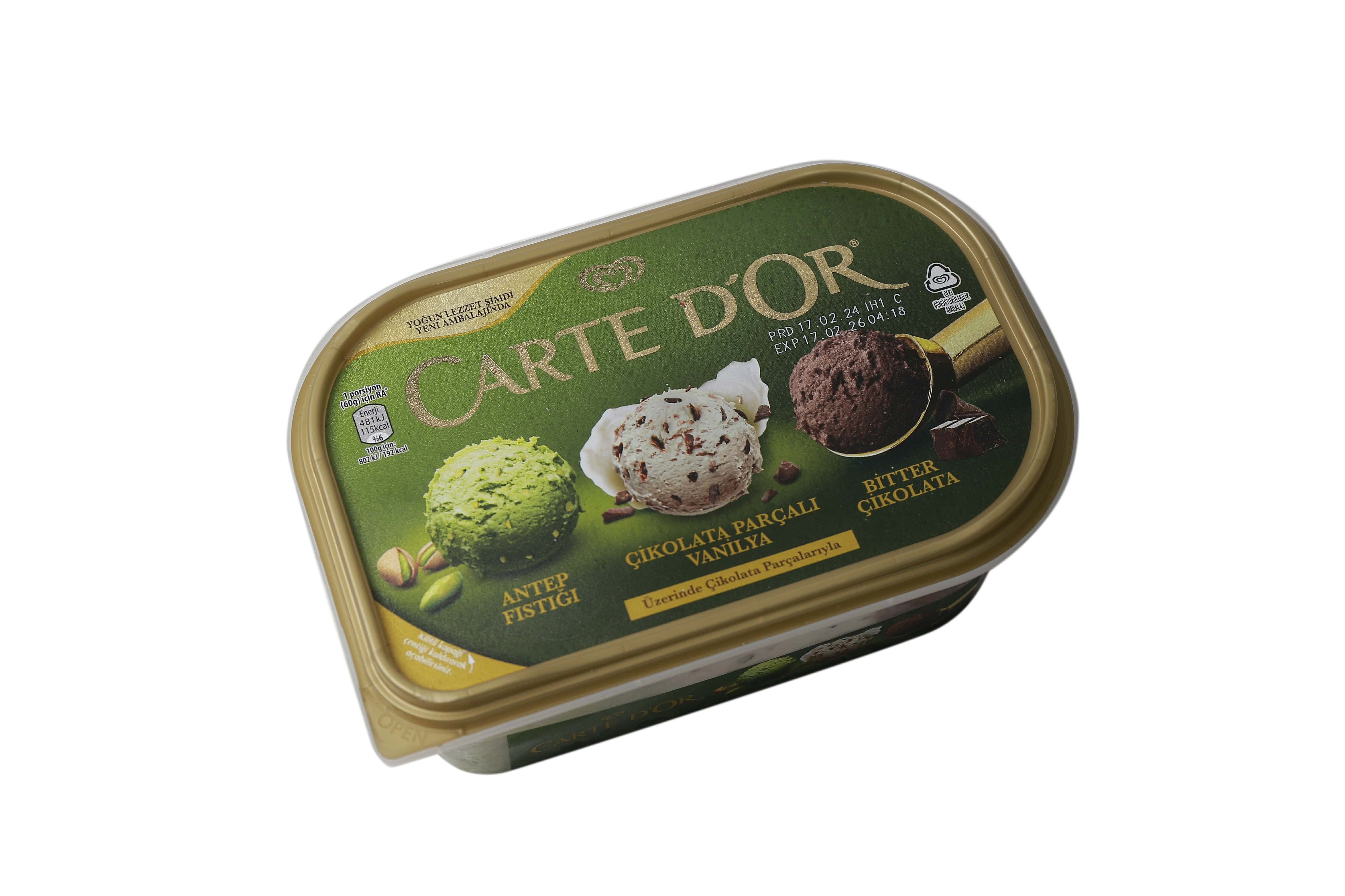 ''Carte dor'' cikolata parçali vanilýa antep fistigi 850ml (8683130044902)