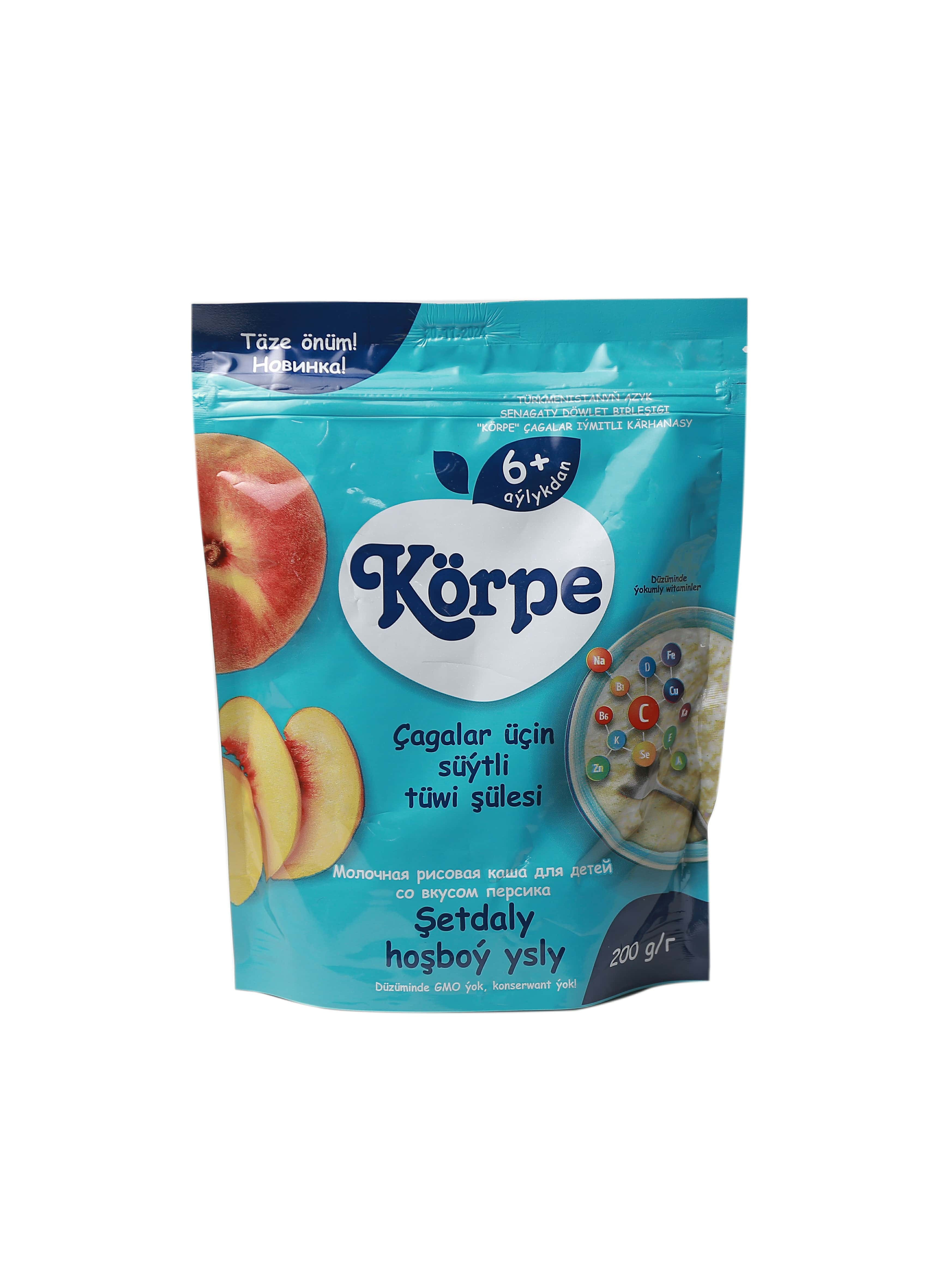 "Körpe" Çagalar üçin 6+aýlykdan başlap şetdalyly 200gr (4833000400497)