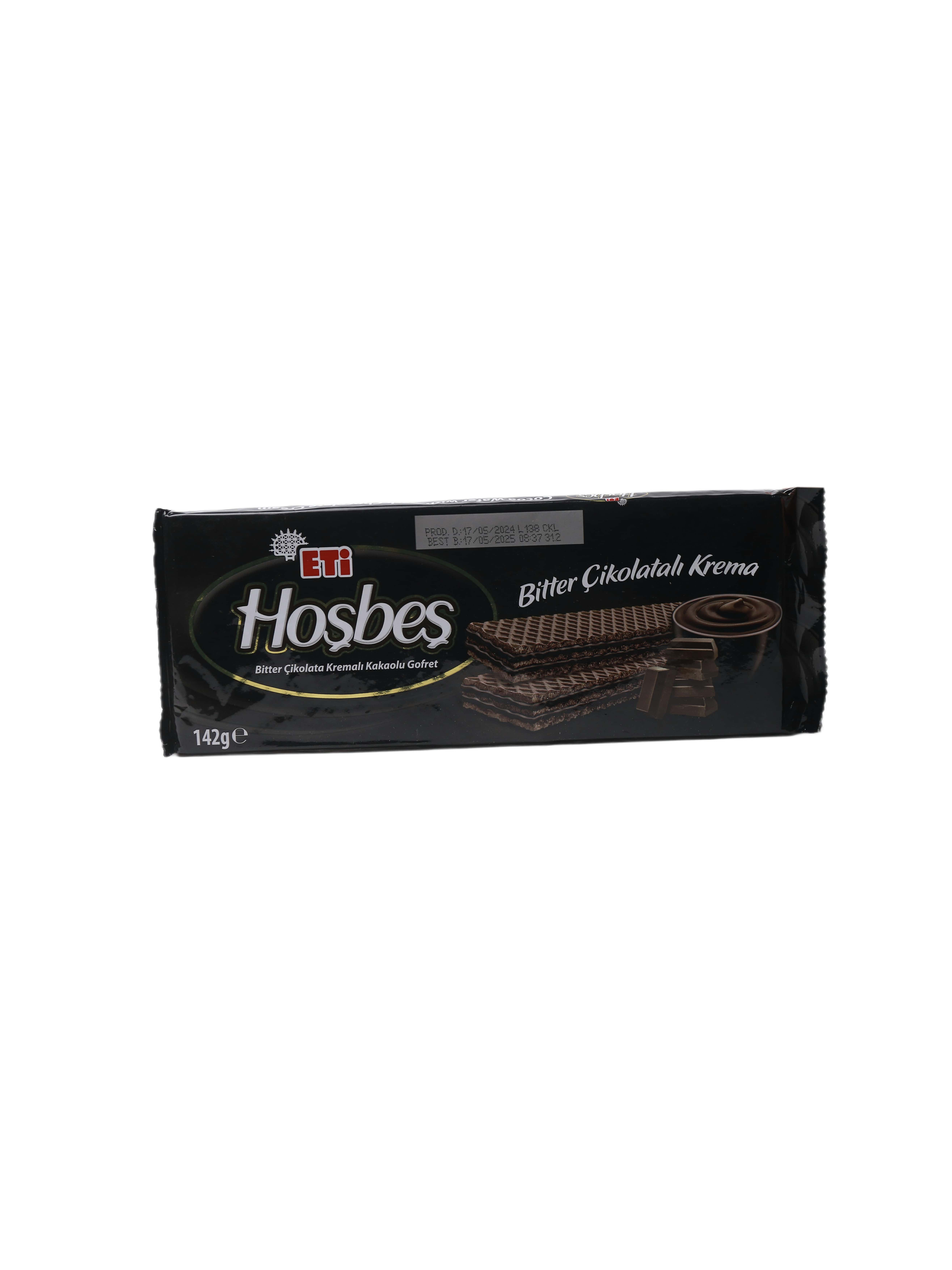 "HOŞBEŞ" WAFLI BITTER CHOCO KREM 142GR (8690526085340)