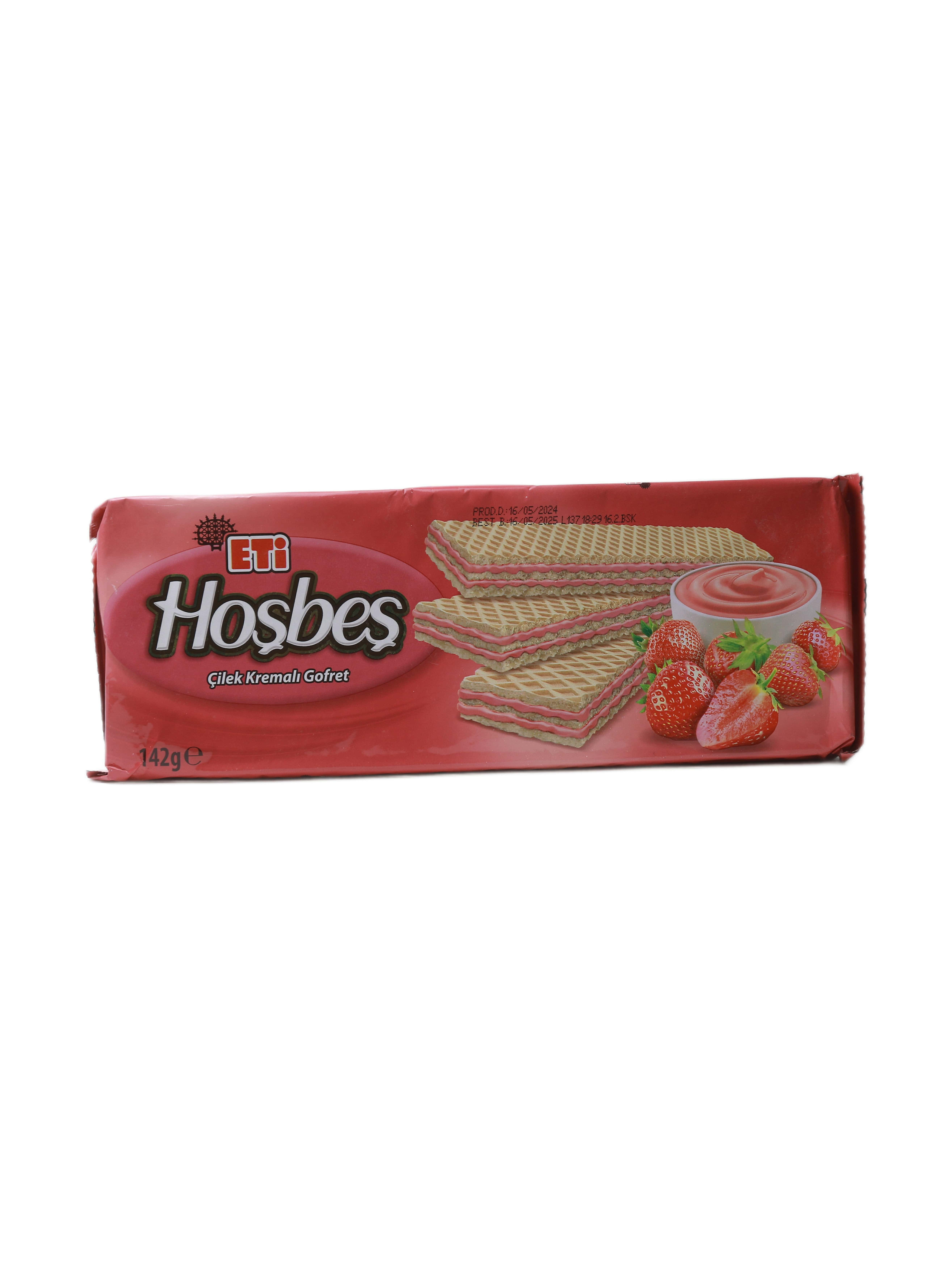 "HOŞBEŞ" WAFLI S KREMOM KLUBNIKA 142gr (8690526095264)