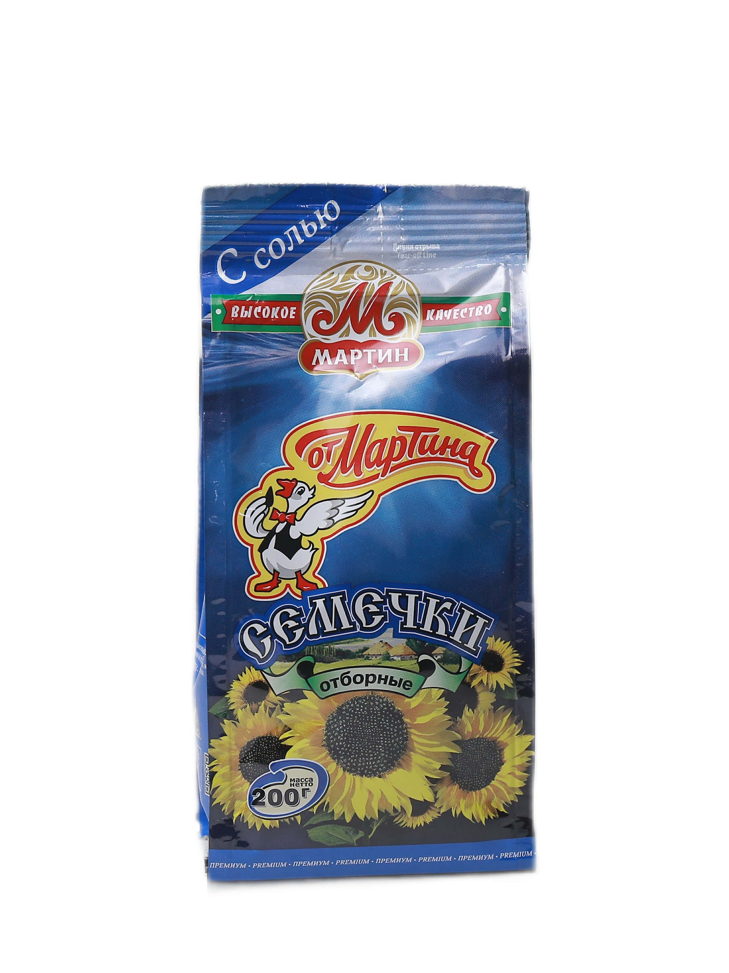 "Мартин" отборные соленные семечки подсолнуха 200 гр (4607012351999)