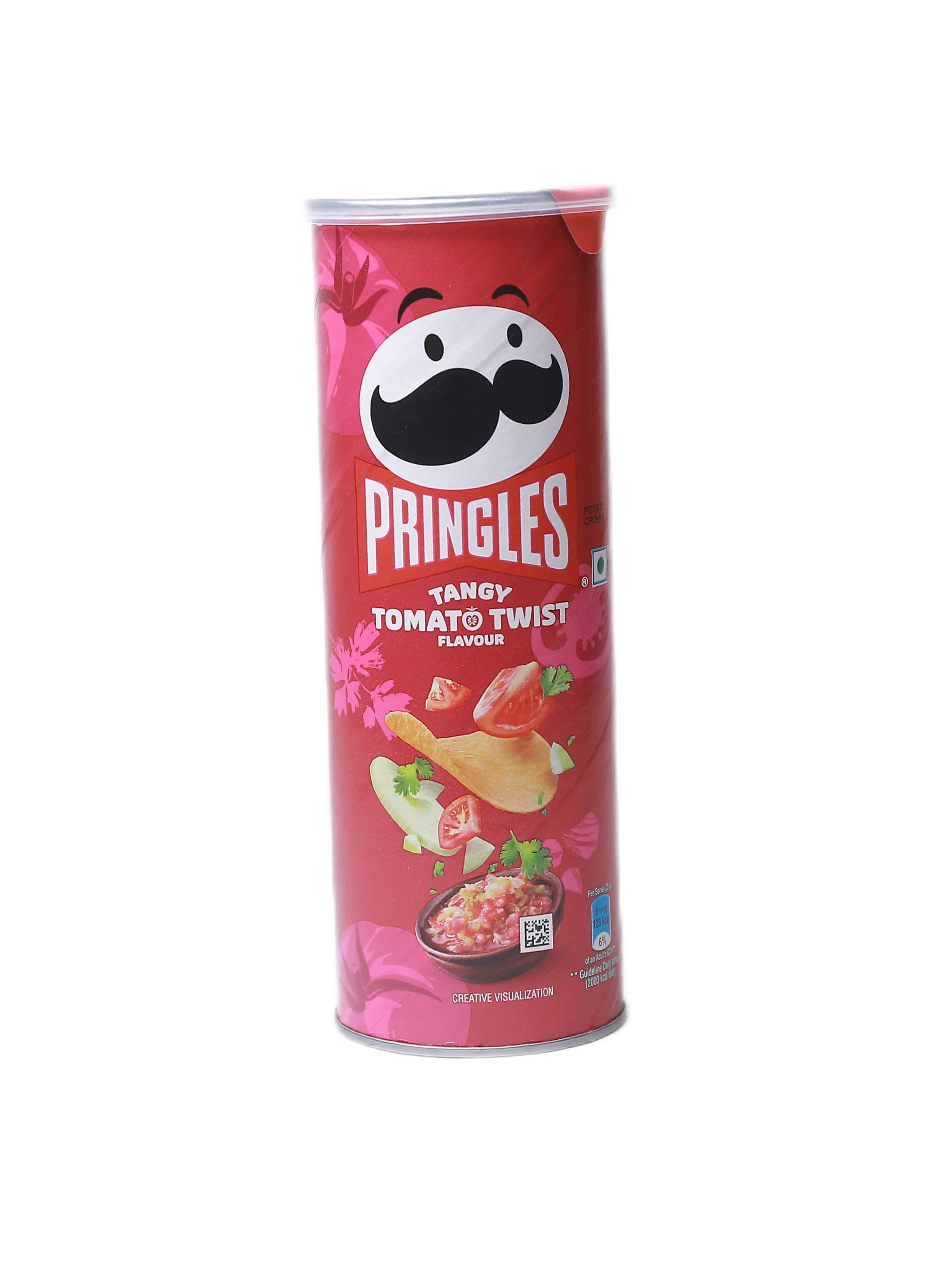 "Pringles" tangy tomato twist gyzyl 102gr (8886467125614)