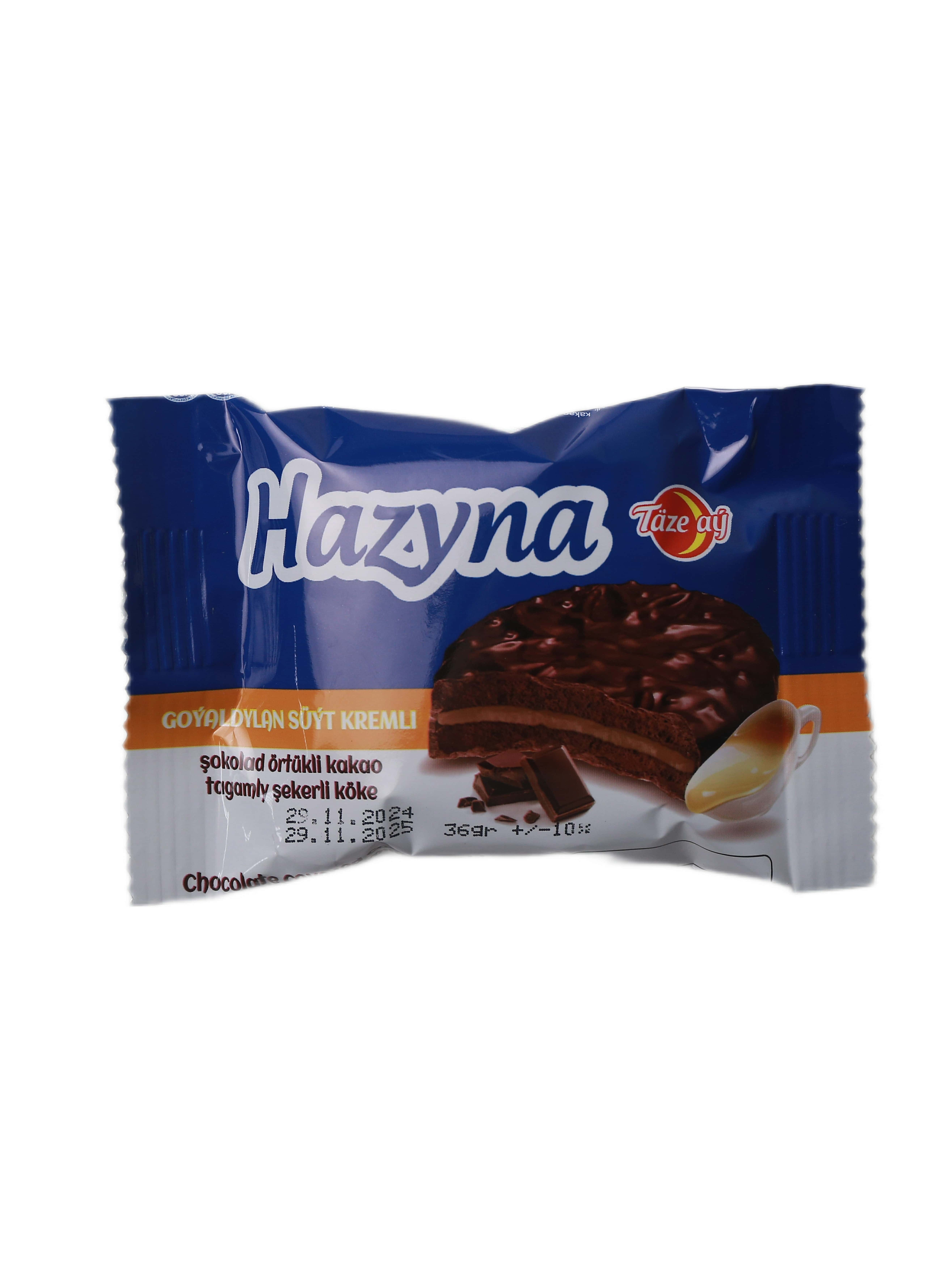 Täze aý "Hazynа" şokolad örtülen kakao tagamly şekerli köke 36gr (4833005277032)