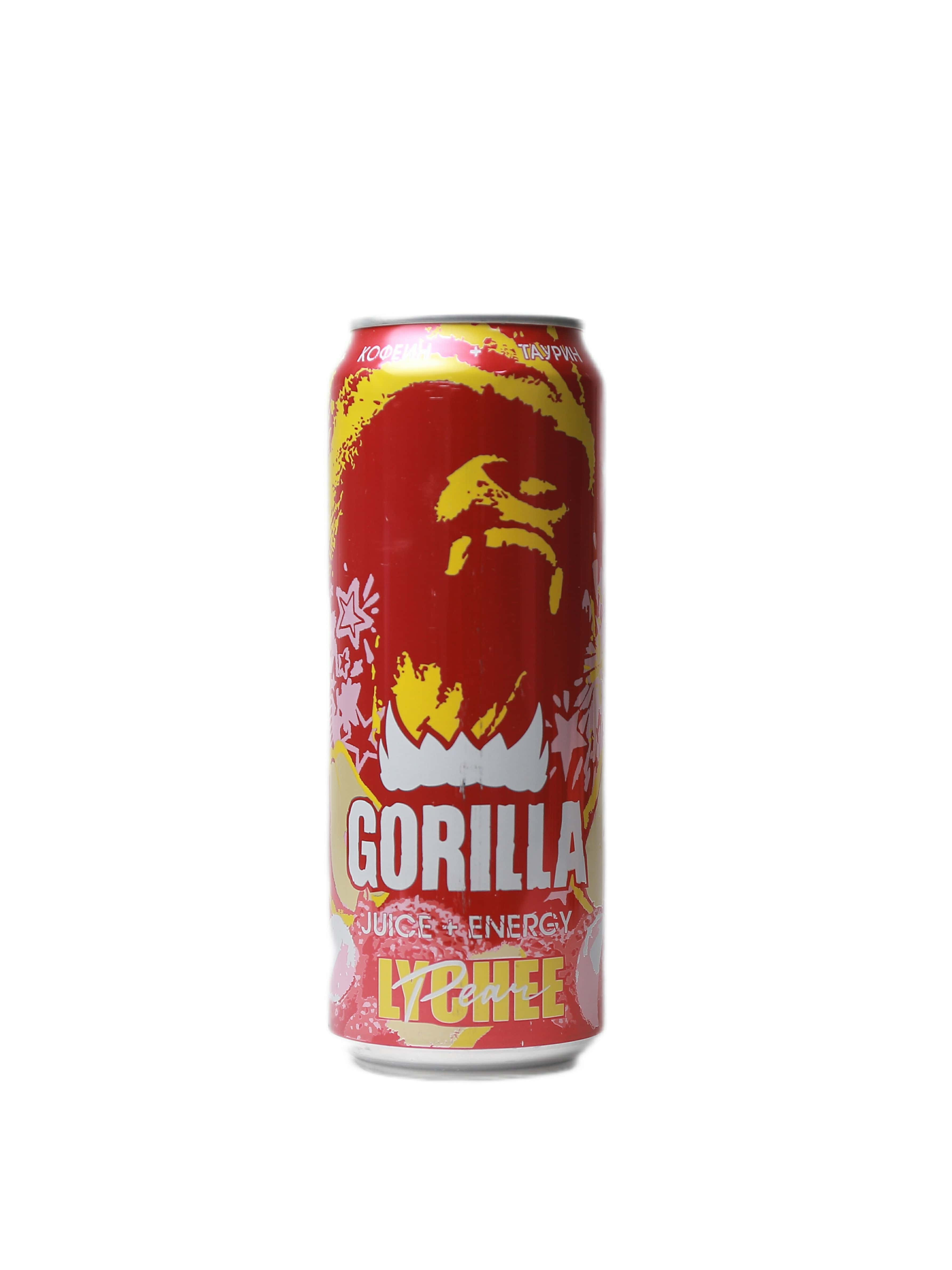 "Gorilla Juice" Energy Lychee Pear energetik içgisi 450 ml (4650243872016)