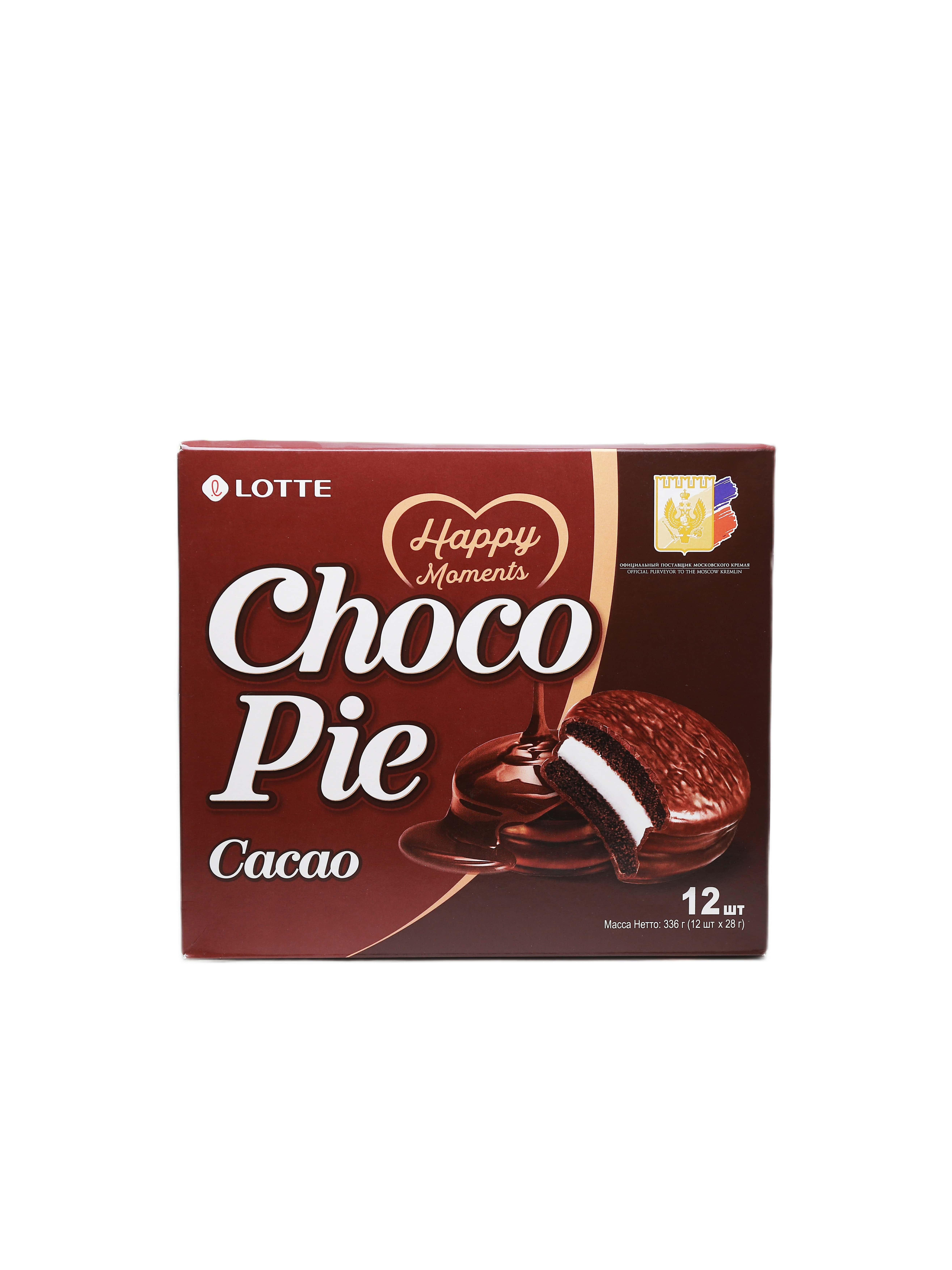 Lotte "Choco pie" cacao 12pcs 336gr (4607176440645)