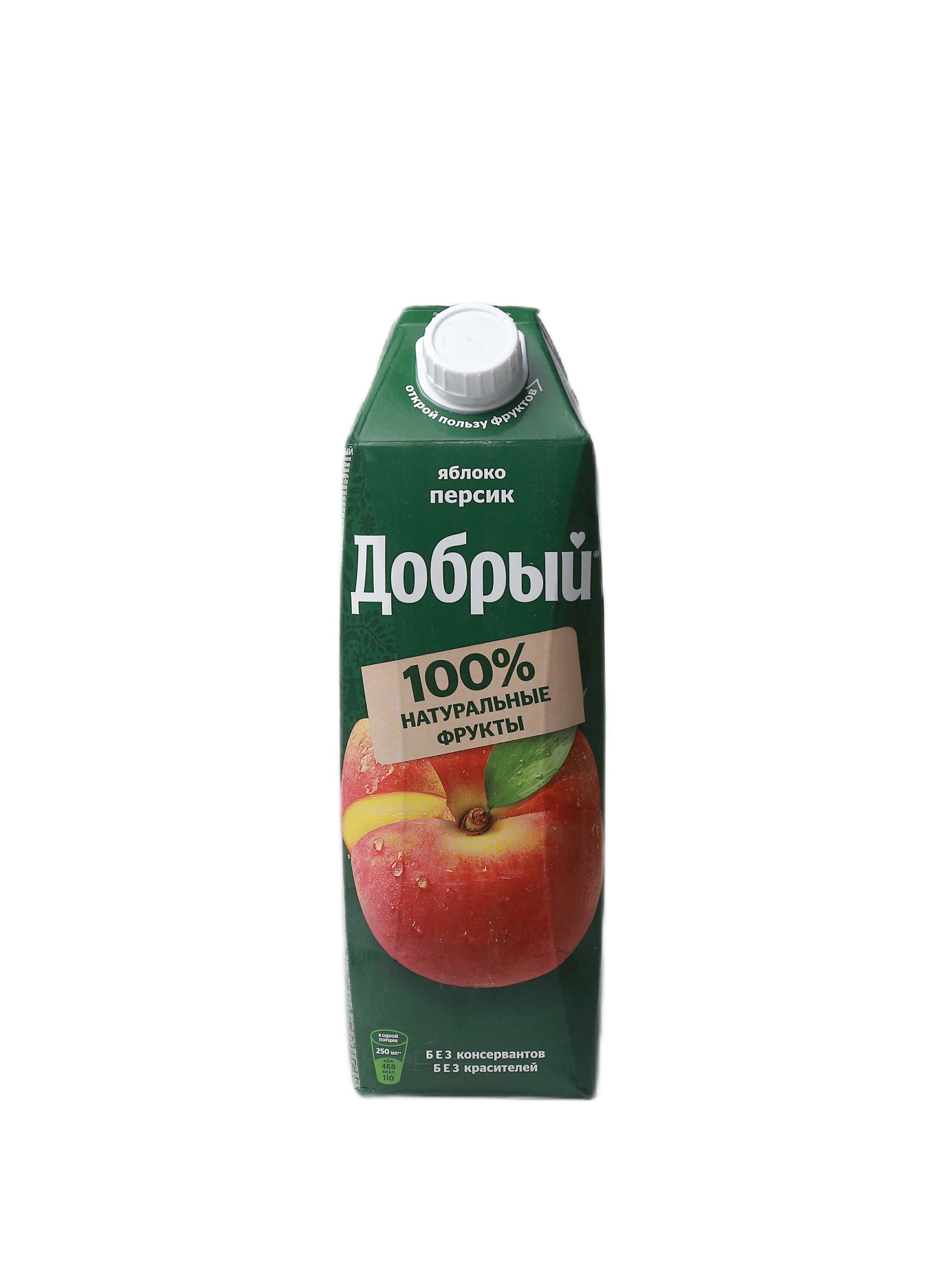 "Добрый" Сок яблоко персик 1 л (4650075425473)