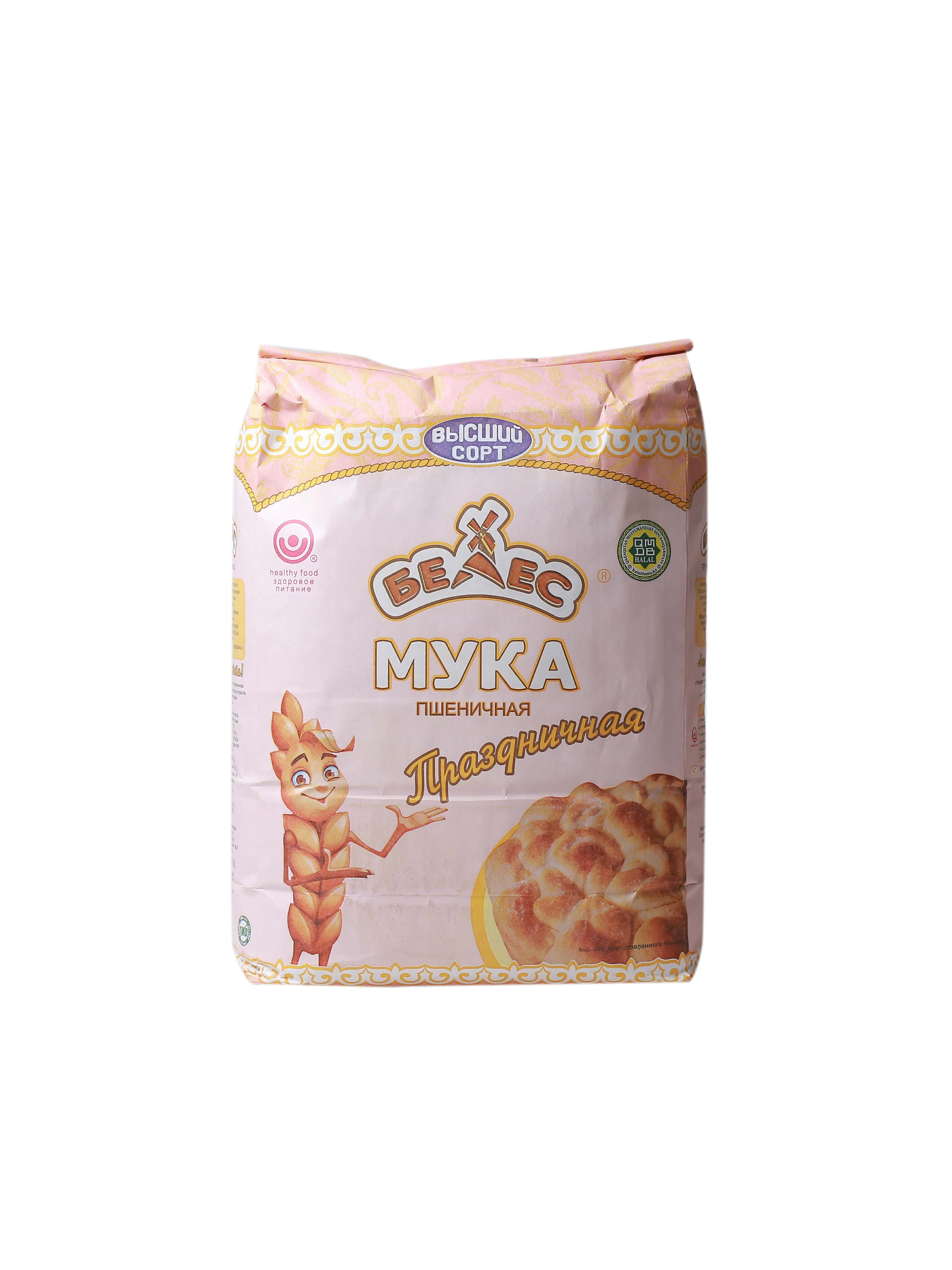 Мука высший сорт "Праздничная" 1 кг (4870208990375)