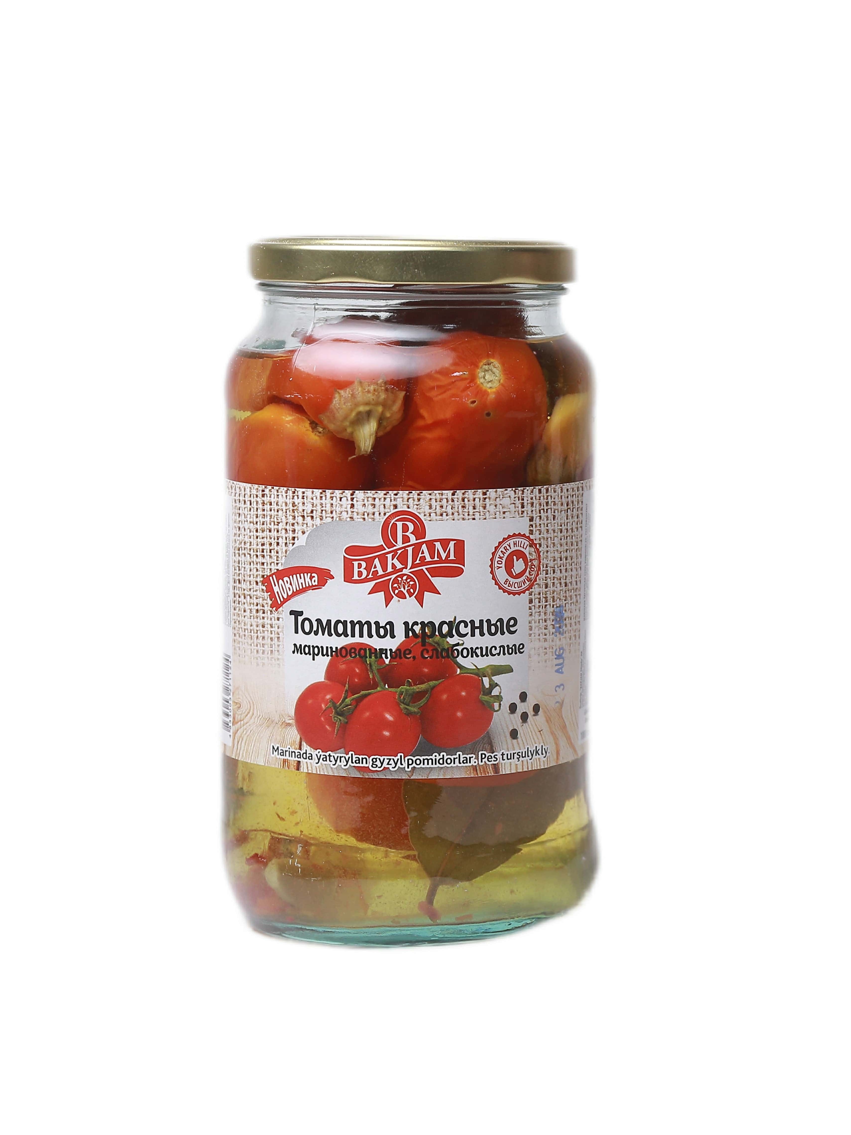 "Bakjam" Marinada ýatyrylan gyzyl pomidor 1000gr (4833003271124)